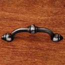 RK International [CP-25-DN] Solid Brass Cabinet Pull Handle - Beauty - Standard Size - Distressed Nickel Finish - 3&quot; C/C - 4&quot; L