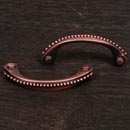 RK International [CP-2617-DC] Solid Brass Cabinet Pull Handle - Beaded Bow - Standard Size - Distressed Copper Finish - 3&quot; C/C - 3 1/2&quot; L