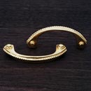 RK International [CP-2617] Solid Brass Cabinet Pull Handle - Beaded Bow - Standard Size - Polished Brass Finish - 3&quot; C/C - 3 1/2&quot; L