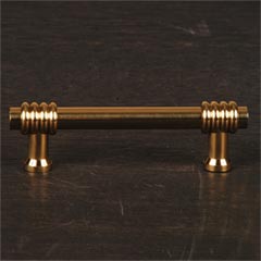 RK International [CP-36] Solid Brass Cabinet Pull Handle - Small Swirl - Standard Size - Polished Brass Finish - 3" C/C - 3 15/16" L