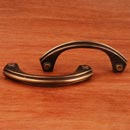 RK International [CP-3617-AE] Solid Brass Cabinet Pull Handle - Plain Bow - Standard Size - Antique English Finish - 3" C/C - 3 5/8" L