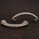 RK International [CP-3617-P] Solid Brass Cabinet Pull Handle - Plain Bow - Standard Size - Satin Nickel Finish - 3&quot; C/C - 3 5/8&quot; L