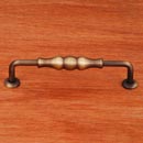 RK International [CP-3701-AE] Solid Brass Cabinet Pull Handle - Beaded Middle - Oversized - Antique English Finish - 5" C/C - 5 11/16" L