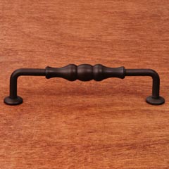 RK International [CP-3701-RB] Solid Brass Cabinet Pull Handle - Beaded Middle - Oversized - Oil Rubbed Bronze Finish - 5&quot; C/C - 5 11/16&quot; L