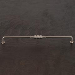 RK International [CP-3703-P] Solid Brass Cabinet Pull Handle - Beaded Middle - Oversized - Pewter Finish - 12 1/2&quot; L