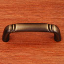 RK International [CP-3710-AE] Solid Brass Cabinet Pull Handle - Smooth w/ Curved Line Edge - Standard Size - Antique English Finish - 3" C/C - 3 1/2" L