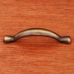 RK International [CP-3711-AE] Solid Brass Cabinet Pull Handle - Smooth Decorative Bow - Antique English Finish - 3 3/4" L