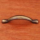 RK International [CP-3711-AE] Solid Brass Cabinet Pull Handle - Smooth Decorative Bow - Standard Size - Antique English Finish - 3&quot; C/C - 3 7/8&quot; L