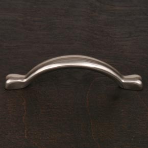 RK International [CP-3711-P] Solid Brass Cabinet Pull Handle - Smooth Decorative Bow - Pewter Finish - 3 3/4" L