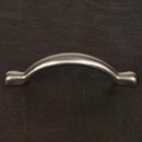 RK International [CP-3711-P] Solid Brass Cabinet Pull Handle - Smooth Decorative Bow - Standard Size - Satin Nickel Finish - 3" C/C - 3 7/8" L