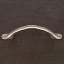RK International [CP-3712-P] Solid Brass Cabinet Pull Handle - Slim Bow w/ Divet Indents - Standard Size - Satin Nickel Finish - 3" C/C - 4 3/8" L