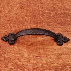 RK International [CP-3713-RB] Solid Brass Cabinet Pull Handle - Bow w/ Divet Indents &amp; Gothic Ends - Standard Size - Oil Rubbed Bronze Finish - 3&quot; C/C - 4 15/16&quot; L