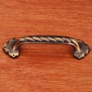 RK International [CP-3714-AE] Solid Brass Cabinet Pull Handle - Big Rope w/ Clover Ends - Standard Size - Antique English Finish - 3" C/C - 4 3/8" L