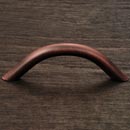 RK International [CP-3715-DC] Solid Brass Cabinet Pull Handle - Half Moon - Standard Size - Distressed Copper Finish - 3" C/C - 3 3/4" L