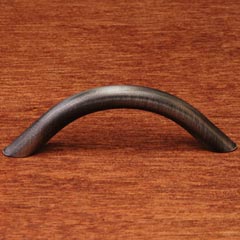 RK International [CP-3715-DN] Solid Brass Cabinet Pull Handle - Half Moon - Standard Size - Distressed Nickel Finish - 3&quot; C/C - 3 3/4&quot; L