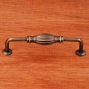 RK International [CP-3718-AE] Solid Brass Cabinet Pull Handle - Indian Drum - Oversized - Antique English Finish - 5" C/C - 5 7/16" L