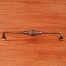 RK International [CP-3719-AE] Solid Brass Cabinet Pull Handle - Indian Drum - Oversized - Antique English Finish - 8" C/C - 8 3/4" L