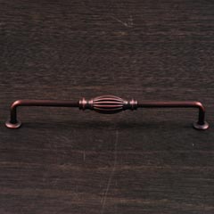 RK International [CP-3719-DC] Solid Brass Cabinet Pull Handle - Indian Drum - Oversized - Distressed Copper Finish - 8&quot; C/C - 8 3/4&quot; L