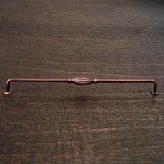 RK International [CP-3720-DC] Solid Brass Cabinet Pull Handle - Indian Drum - Oversized - Distressed Copper Finish - 12&quot; C/C - 12 3/4&quot; L