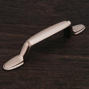 RK International [CP-39-P] Solid Brass Cabinet Pull Handle - Lined Flat Foot Bow - Pewter Finish - 5" L