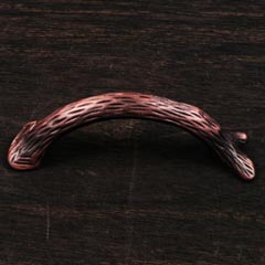 RK International [CP-401-DC] Solid Brass Cabinet Pull Handle - Branch - Standard Size - Distressed Copper Finish - 3&quot; C/C - 4&quot; L