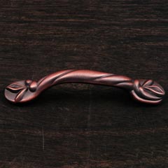 RK International [CP-404-DC] Solid Brass Cabinet Pull Handle - Wavy - Standard Size - Distressed Copper Finish - 3&quot; C/C - 4 3/4&quot; L