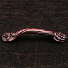 RK International [CP-404-DC] Solid Brass Cabinet Pull Handle - Wavy - Standard Size - Distressed Copper Finish - 3&quot; C/C - 4 3/4&quot; L