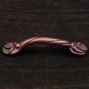 RK International [CP-404-DC] Solid Brass Cabinet Pull Handle - Wavy - Standard Size - Distressed Copper Finish - 3" C/C - 4 3/4" L