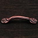 RK International [CP-404-DC] Solid Brass Cabinet Pull Handle - Wavy - Standard Size - Distressed Copper Finish - 3" C/C - 4 3/4" L