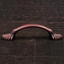 RK International [CP-405-DC] Solid Brass Cabinet Pull Handle - Lines at End - Standard Size - Distressed Copper Finish - 3&quot; C/C - 4 9/16&quot; L