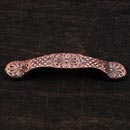 RK International [CP-406-DC] Solid Brass Cabinet Pull Handle - Flowery Ornate - Standard Size - Distressed Copper Finish - 3&quot; C/C - 4 1/2&quot; L