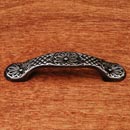 RK International [CP-406-DN] Solid Brass Cabinet Pull Handle - Flowery Ornate - Standard Size - Distressed Nickel Finish - 3&quot; C/C - 4 1/2&quot; L