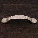 RK International [CP-406-P] Solid Brass Cabinet Pull Handle - Flowery Ornate - Standard Size - Satin Nickel Finish - 3" C/C - 4 1/2" L