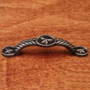 RK International [CP-409-DN] Solid Brass Cabinet Pull Handle - Rugged Texas Star - Standard Size - Distressed Nickel Finish - 3&quot; C/C - 4 5/8&quot; L