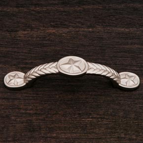RK International [CP-409-P] Solid Brass Cabinet Pull Handle - Rugged Texas Star - Pewter Finish - 4 5/8" L