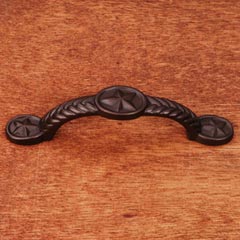 RK International [CP-409-RB] Solid Brass Cabinet Pull Handle - Rugged Texas Star - Standard Size - Oil Rubbed Bronze Finish - 3&quot; C/C - 4 5/8&quot; L
