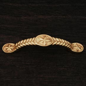 RK International [CP-409] Solid Brass Cabinet Pull Handle - Rugged Texas Star - Polished Brass Finish - 4 5/8" L