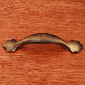 RK International [CP-41-AE] Solid Brass Cabinet Pull Handle - Ornate Foot Bow - Antique English Finish - 4 3/4" L
