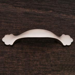 RK International [CP-41-P] Solid Brass Cabinet Pull Handle - Ornate Foot Bow - Pewter Finish - 4 3/4" L