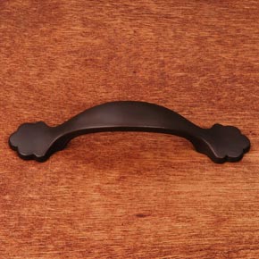 RK International [CP-41-RB] Solid Brass Cabinet Pull Handle - Ornate Foot Bow - Oil Rubbed Bronze Finish - 4 3/4" L