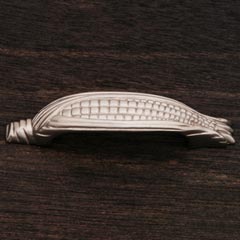 RK International [CP-411-P] Solid Brass Cabinet Pull Handle - Ear of Corn - Standard Size - Satin Nickel Finish - 4 3/8" L