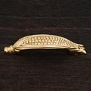 RK International [CP-411] Solid Brass Cabinet Pull Handle - Ear of Corn - Polished Brass Finish - 4 1/2" L