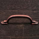 RK International [CP-42-DC] Solid Brass Cabinet Pull Handle - Two Step Foot Rectangular - Standard Size - Distressed Copper Finish - 3" C/C - 4 1/8" L