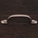 RK International [CP-42-P] Solid Brass Cabinet Pull Handle - Two Step Foot Rectangular - Standard Size - Satin Nickel Finish - 3&quot; C/C - 4 1/8&quot; L