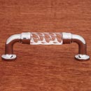 RK International [CP-43-C] Acrylic Cabinet Pull Handle - Bow w/ Twisted Acrylic - Standard Size - Polished Chrome Mounts - 3" C/C - 3 5/8" L