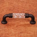 RK International [CP-43-RB] Solid Brass Cabinet Pull Handle - Bow w/ Twisted Acrylic - Oil Rubbed Bronze Finish - 3 5/8" L