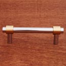 RK International [CP-53] Solid Brass Cabinet Pull Handle - Small Plain Rod - Standard Size - Polished Chrome & Polished Brass Finish - 3" C/C - 4" L
