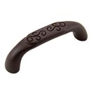 RK International [CP-615-RB] Die Cast Zinc Cabinet Pull Handle - Palermo Series - Standard Size - Oil Rubbed Bronze Finish - 3" C/C - 3 7/16" L