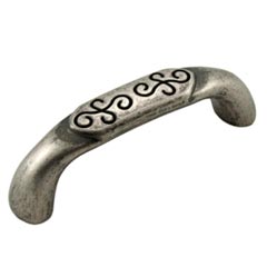 RK International [CP-615-WN] Die Cast Zinc Cabinet Pull Handle - Palermo Series - Standard Size - Weathered Nickel Finish - 3&quot; C/C - 3 7/16&quot; L