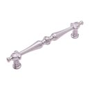 RK International [CP-621-P] Solid Brass Cabinet Pull Handle - Augustine Series - Oversized - Satin Nickel Finish - 5&quot; C/C - 6 1/4&quot; L